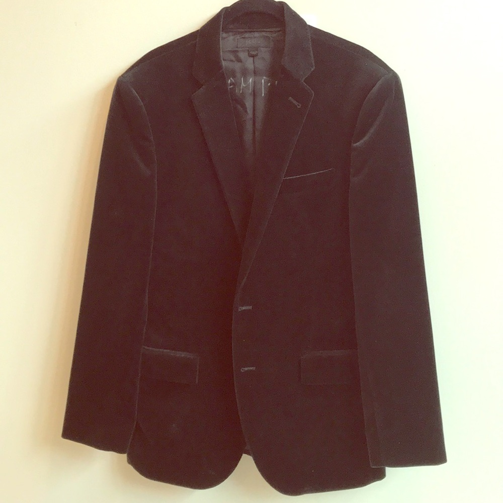 J.Crew Ludlow 40R Dark Green Velvet Blazer